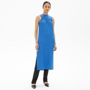 NEW Helmut Lang Cerulean Blue Sleeveless Elasticated Viscose Dress Size 0